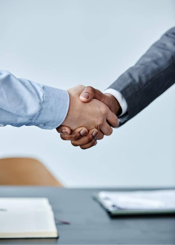 men shaking hands