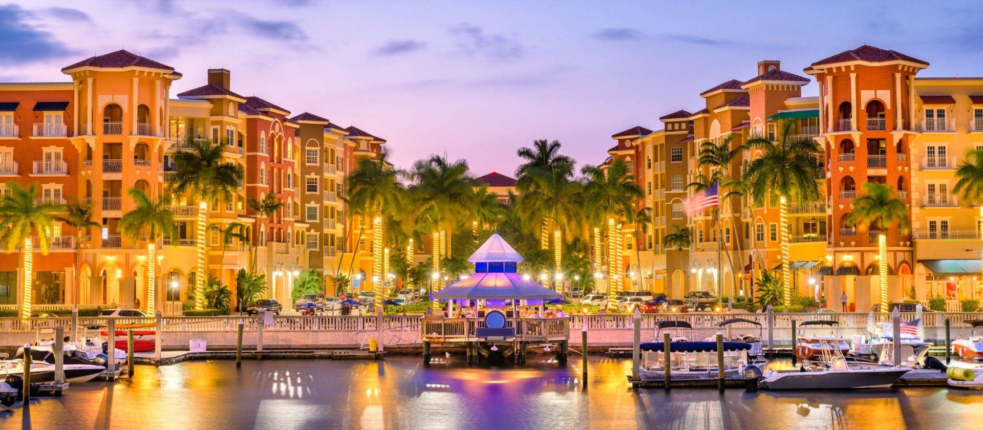 Naples, FL pier and condos