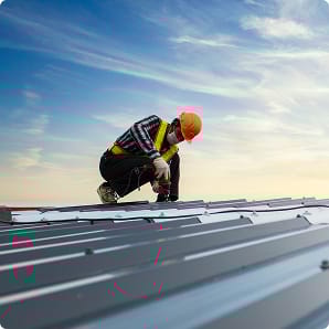 roofer performing job