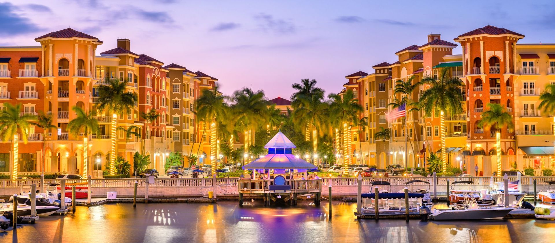 Naples, FL pier and condos