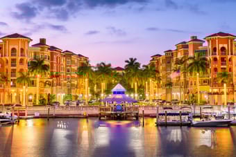 Naples, FL pier and condos